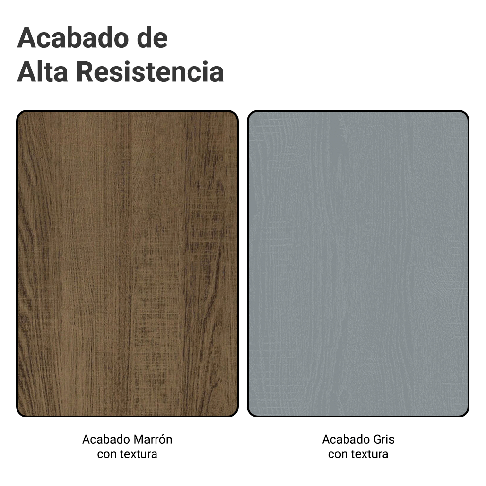 Gabinete Superior Multiuso Garaje 80cm Marrón/Gris Agata