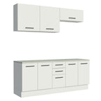 Kit 2 Gabinetes Bajos 2 Gabinetes Superiores 200 cm Blanco Agata Madesa
