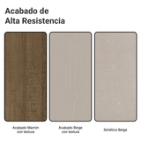 Juego de Comedor Mesa Encimera de Madera 6 Sillas Marrón/Crema/Beige Wendy