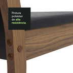 Conjunto de Comedor 6 Sillas Marrón/Negro Beverly Madesa