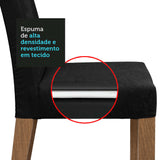 Juego de Comedor Mesa con Encimera de Madera 6 Sillas Marrón/Negro/Oxford Luciana Madesa