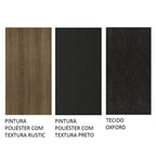 Conjunto de Comedor con Encimera Vidrio 6 Sillas Marrón/Negro/Oxford Valerie Madesa