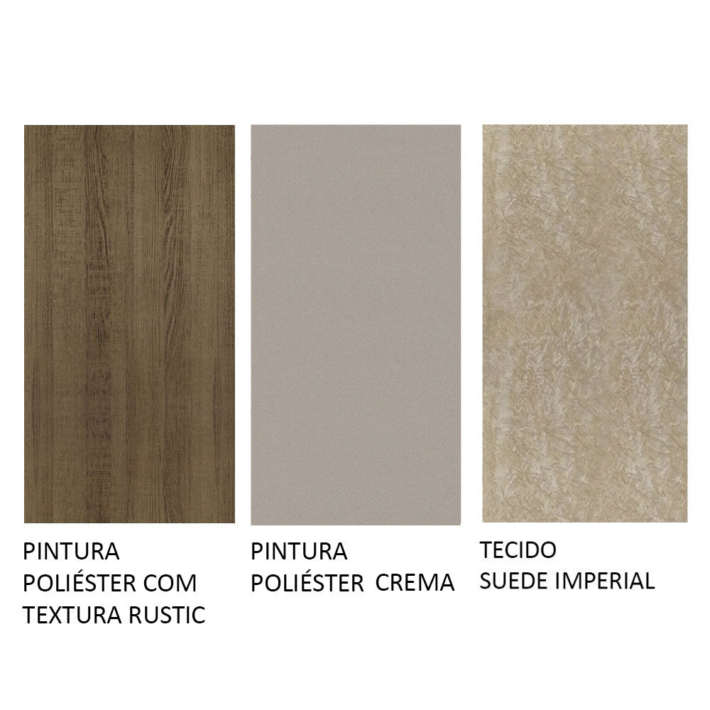Conjunto de Comedor con Encimera Vidrio 6 Sillas Marrón/Crema/Imperial Marissa Madesa