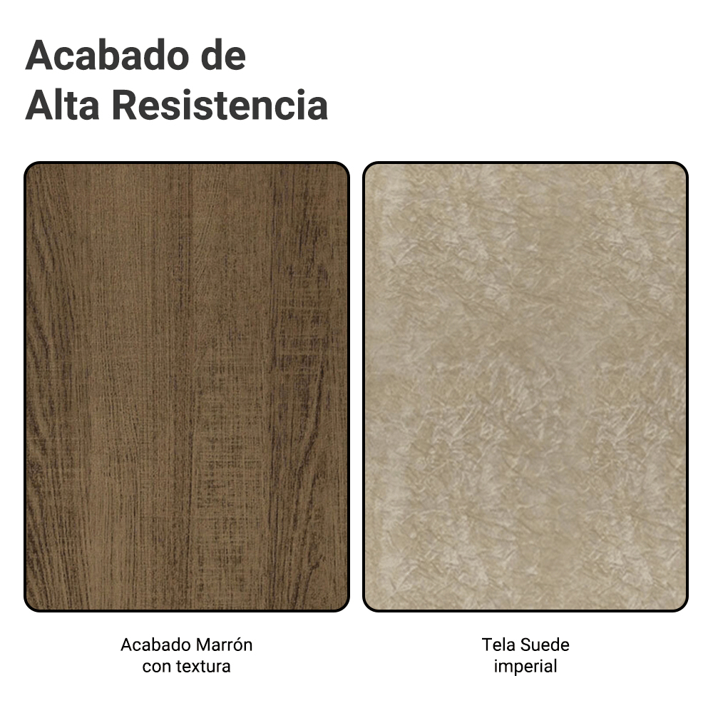 Juego de Comedor Mesa con Encimera de Madera 6 Sillas Marrón/Imperial Allegro