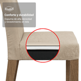Conjunto de Comedor Encimera de Madera 6 Sillas Marrón/Imperial Bosque Madesa
