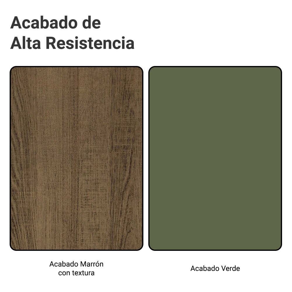 Aparador con Botellero 100cm 2 Puertas Marrón/Verde Vik Madesa 16
