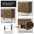 Gabinete Bajo Esquinero 102 cm 1 Puerta Marrón Glamy Madesa