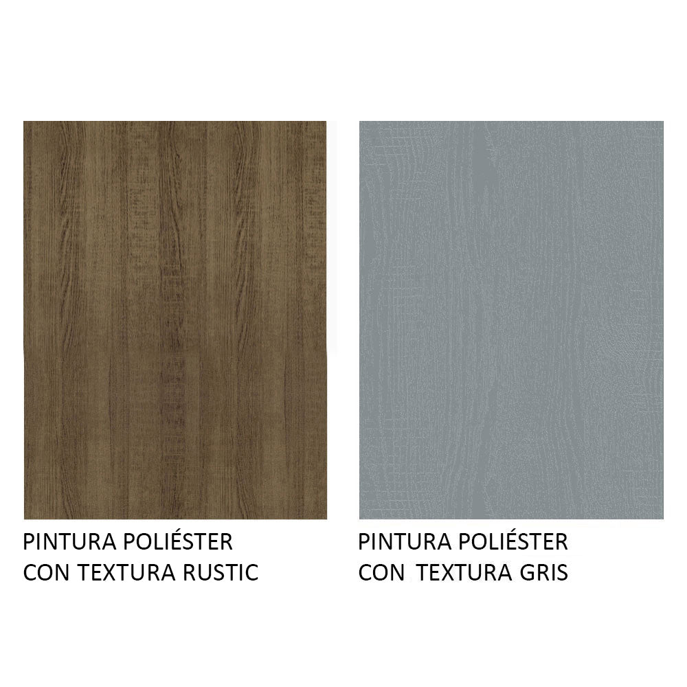 Gabinete Superior Multiuso 120 cm 2 Puertas Marrón/Gris Agata Madesa