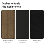 Juego de Comedor Mesa con Encimera de Vidrio y 4 Sillas Color Marrón/Negro Madesa Aline