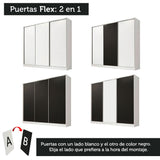 Clóset Matrimonial 100% MDF Royale 3 Puertas Corredizas Blanco/Negro
