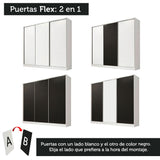 Clóset Matrimonial 100% MDF Royale 3 Puertas Corredizas Blanco/Negro/Blanco