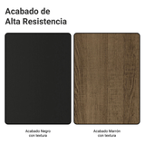 Clóset Matrimonial Monaco 3 Puertas Corredizas 1 con Espejo Negro/Marrón