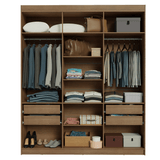 Clóset Matrimonial Venus 6 Puertas Batientes Marrón/Negro/Negro