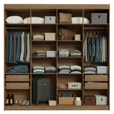 Clóset Matrimonial Venus 8 Puertas Batientes Marrón/Negro/Marrón