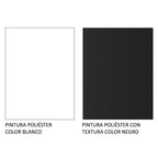 Clóset Matrimonial 170 cm 3 Puertas Corredizas 2 Cajones Blanco/Negro Sublime Madesa