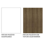 Clóset Matrimonial 170 cm 3 Puertas Corredizas Con 2 Espejos 2 Cajones Blanco/Marrón Sublime Madesa