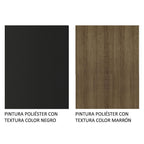 Clóset Matrimonial 170 cm 3 Puertas Corredizas 2 Cajones Negro/Marrón Sublime Madesa