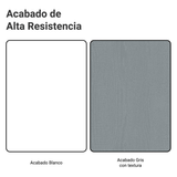 Clóset Matrimonial 3 Puertas Corredizas Blanco/Gris Nobre