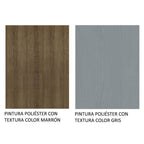 Clóset Matrimonial 170 cm 3 Puertas Corredizas Con 1 Espejo Marrón/Gris Nobre Madesa