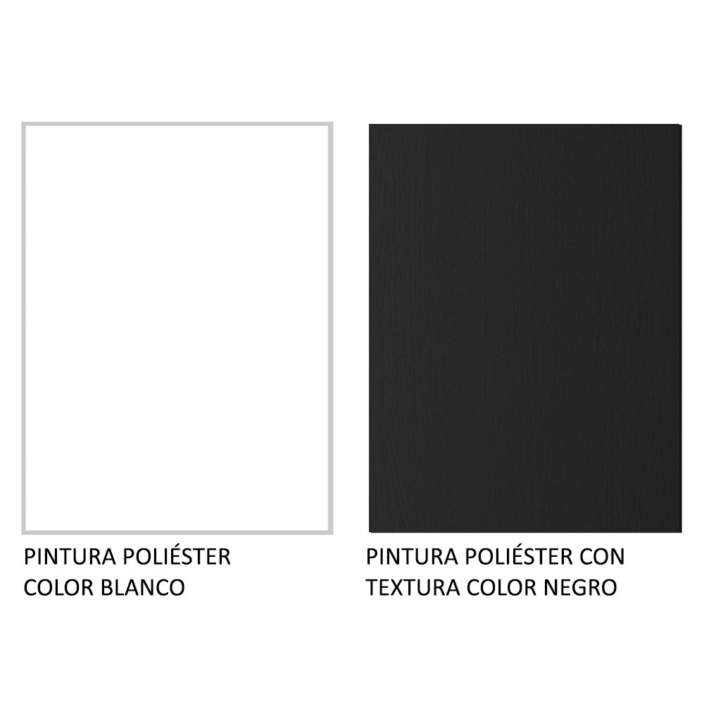 Clóset Soltero 117 cm 2 Puertas Corredizas Blanco/Negro Milano Madesa