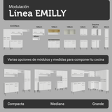Cocina Compacta 229cm Blanco Emilly Top