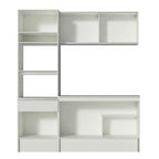 Cocina Compacta 180 x 52 cm 5 Puertas 2 Cajónes con Mueble para Horno Blanco Topázio Madesa