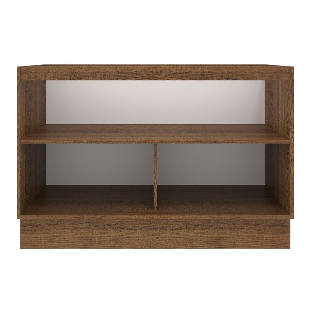 Gabinete Bajo 120 cm 2 Puertas Sin Encimera Marrón/Gris Agata Madesa