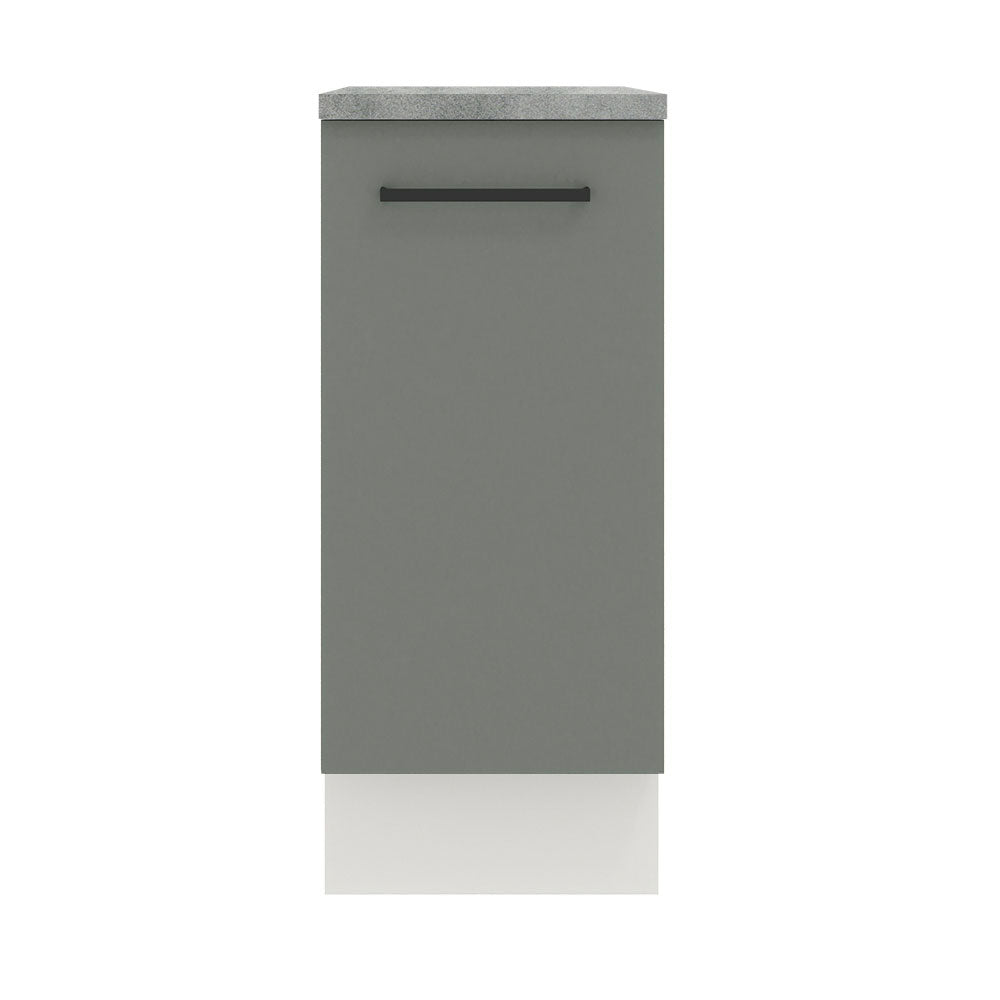 Gabinete Bajo 35 x 60 cm 1 Puerta (Con Encimera) Agata Blanco/Gris