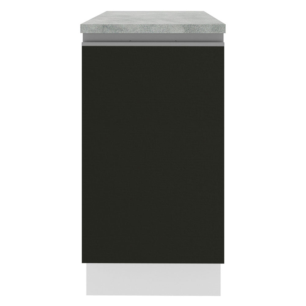 Gabinete Bajo 40 cm 1 Puerta Blanco/Negro Glamy Madesa