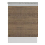 Gabinete Bajo 60 cm 1 Puerta Blanco/Marrón Glamy Madesa