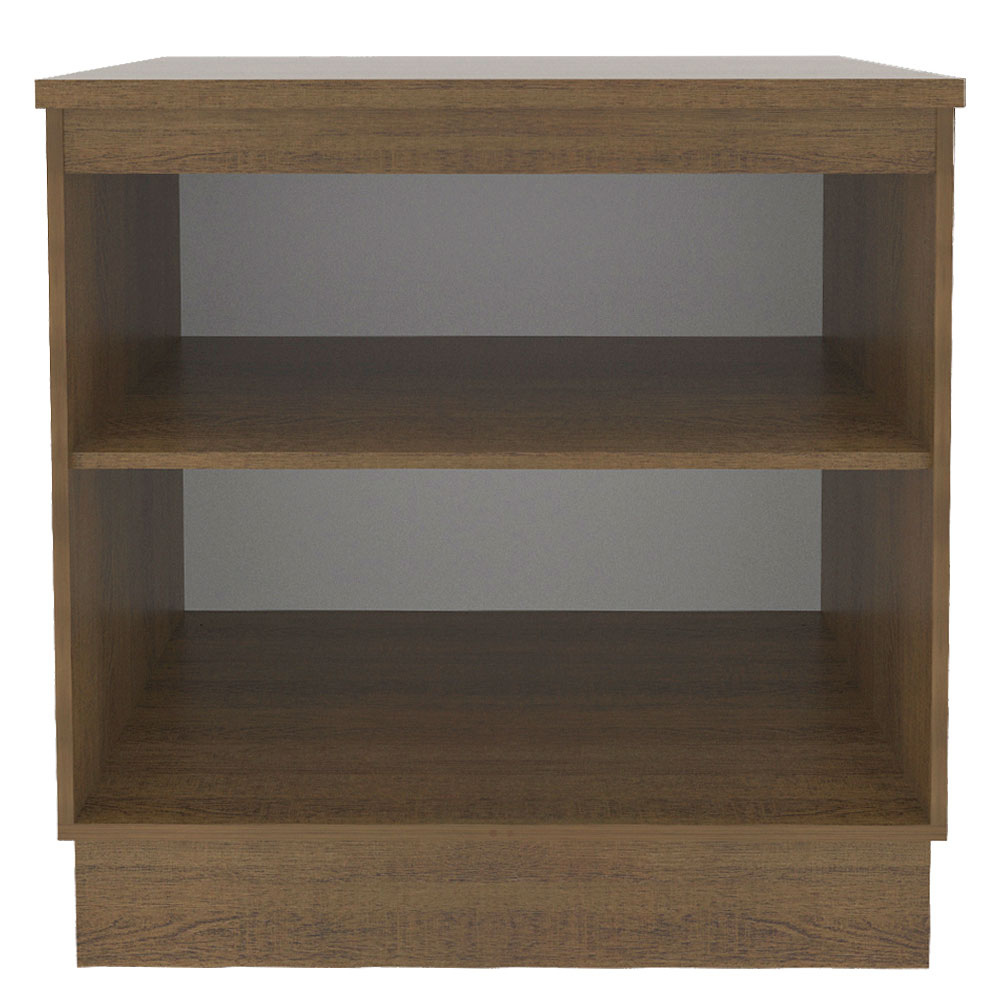 Gabinete Bajo 80 cm 2 Puertas Marrón/Negro Glamy Madesa