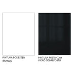 Gabinete Bajo 80 cm 2 Cajones Blanco/Negro Lux Madesa