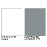 Gabinete Bajo 80 x 60 cm 2 Cajones (Con Encimera) Agata Blanco/Gris