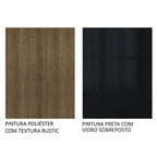 Despensero 60 cm 3 Puertas Marrón/Negro Lux Madesa