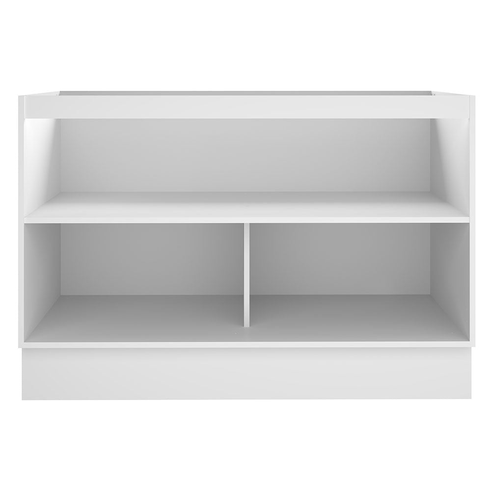 Gabinete Bajo para Fregadero 120 cm 2 Puertas (Sin Encimera ni Fregadero) Blanco/Negro