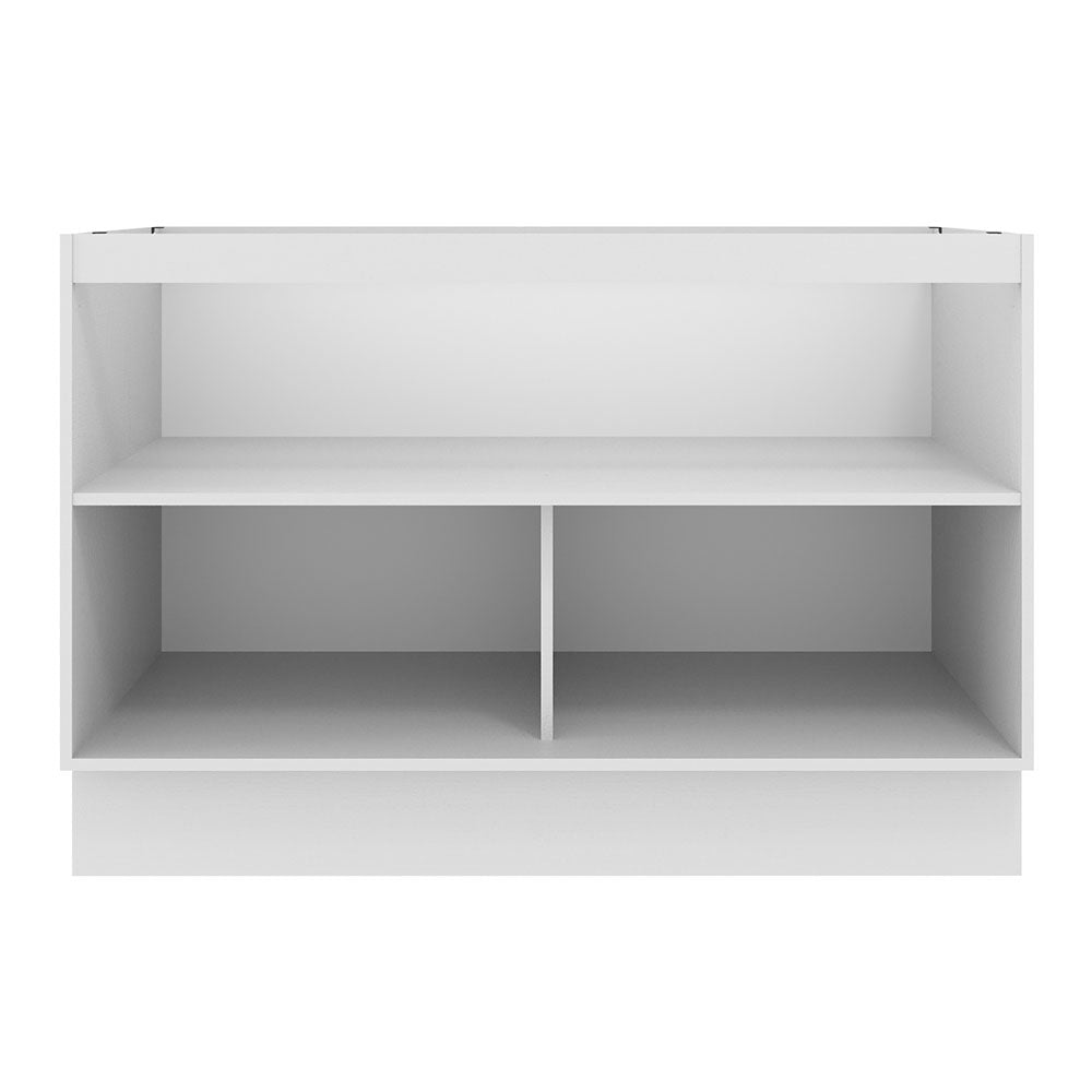 Gabinete Bajo para Fregadero 120 cm 2 Puertas Sin Encimera Blanco/Gris Agata Madesa