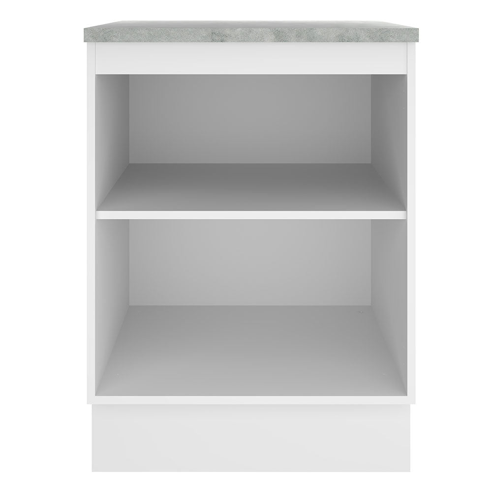 Gabinete Bajo 60 cm 1 Puerta Blanco/Negro Glamy Madesa