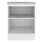 Gabinete Bajo 60 cm 1 Puerta Blanco/Negro Glamy Madesa