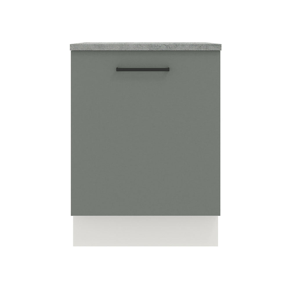 Gabinete Bajo 60 cm 1 Puerta Agata Blanco/Gris
