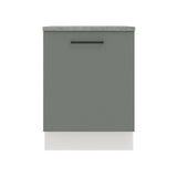 Gabinete Bajo 60 cm 1 Puerta Agata Blanco/Gris