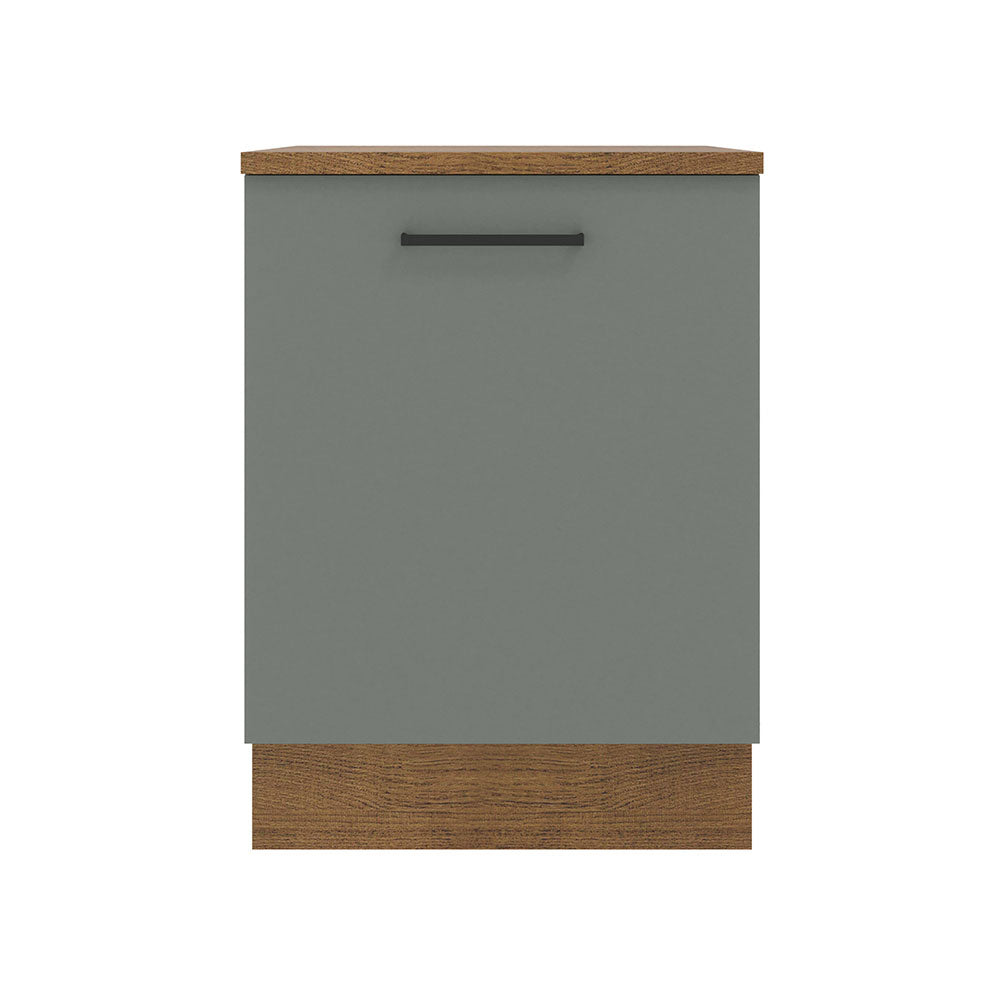 Gabinete Bajo 60 cm 1 Puerta Marrón/Gris Agata