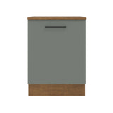 Gabinete Bajo 60 cm 1 Puerta Marrón/Gris Agata