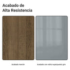 Gabinete Bajo 70 cm 2 Puertas Marrón/Gris Lux Madesa