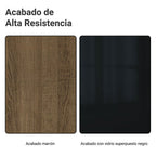 Gabinete Bajo Esquinero 94 cm 1 Puerta Marrón/Negro Lux Madesa