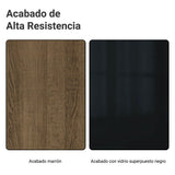 Mueble Esquinero 1 Puerta (Sin Encimera) Marrón/Negro Lux Madesa