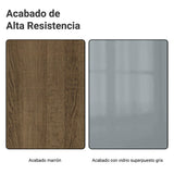 Gabinete Bajo de Esquina 1 Puerta Marrón/Gris Lux Madesa