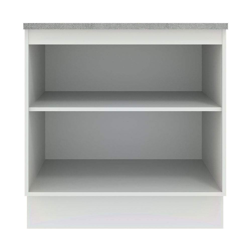 Gabinete Bajo 80cm 2 Puertas Blanco/Gris Agata