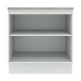 Gabinete Bajo 80cm 2 Puertas Blanco/Gris Agata