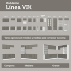 Gabinete Bajo 80 cm 2 Puertas Sin Encimera Blanco/Gris Vik Madesa