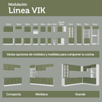 Gabinete Bajo 80 cm 2 Puertas Sin Encimera Blanco/Verde Vik Madesa